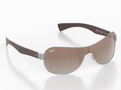 Modern Sunglasses With Brown Lenses And Sleek Metal Frame Design 3d model