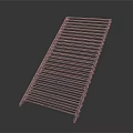 Long Black Metal Grille Rack With Durable Slats For Industrial Equipment
