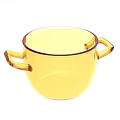 Yellow Kitchen Cooking Pot With Two Side Handles For Home Cooking 3d model