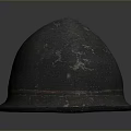 Vintage Military Helmet Featuring Worn Texture And Dark Color Historical Weapon Accessory