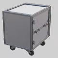 Commercial Equipment Durable Metal Storage Case With Wheels Lockable Handle 3d model