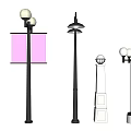 Retro street lamp 3d model