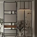 Partition combination glass partition screen 3d model