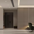 Modern Living Dining Room Interior With TV Wall Accent Chair Artwork And Wine Cabinet