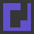 Purple 3D Abstract Geometric Structure With Interlocking Cube Forms And Shiny Surface
