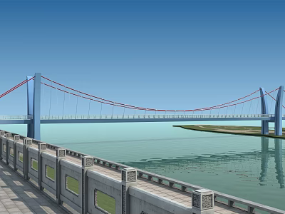 New Chinese Bridge 3d model