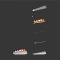 Modular Computer Keyboard With Transparent Case Split White Orange Design Layers