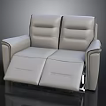 Gray Leather Modern Multifunctional Sofa With Reclining Seats And Cozy Design