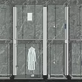 Modern Shower Sauna Interior Design With Glass Partitions Marble Walls And Bathrobe