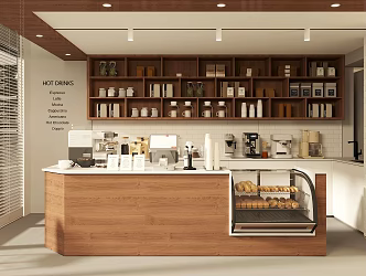 Log Style Cafe Starbucks Cafe Shopping Mall Cafe Coffee Table and Chair Coffee Console Coffee Workbench Coffee Decoration Coffee Machine 3d model