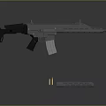 Modern Tactical Rifle With Rail System Detachable Magazine And Ergonomic Grip