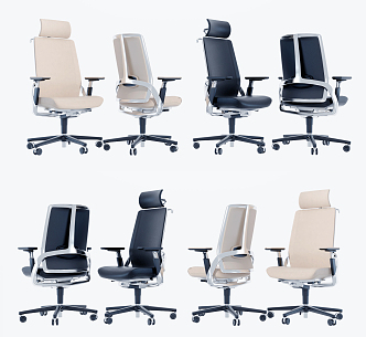 Modern Office Chair Leather Office Swivel Chair 3d model