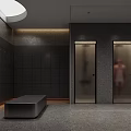 Modern Gym Interior With Weightlifting Equipment And Fitness Machines Metal Ceiling Structure And Black Flooring