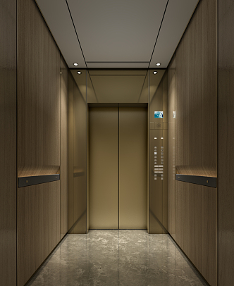 Modern elevator car 3d model