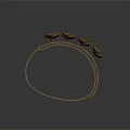 Elegant Golden Tiara with Four Rose Ornaments for Fine Jewelry Collection