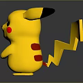 Yellow Pikachu Cartoon Character With Black Tipped Ears Red Cheeks And Lightning Bolt Tail