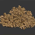 Copper Coral Shaped Crystals With Shiny Textured Structure Against Dark Background