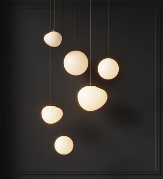 Modern Chandelier Combination Spherical Chandelier Round Ball Chandelier Bubble Chandelier High and Low Staggering Chandelier 3d model