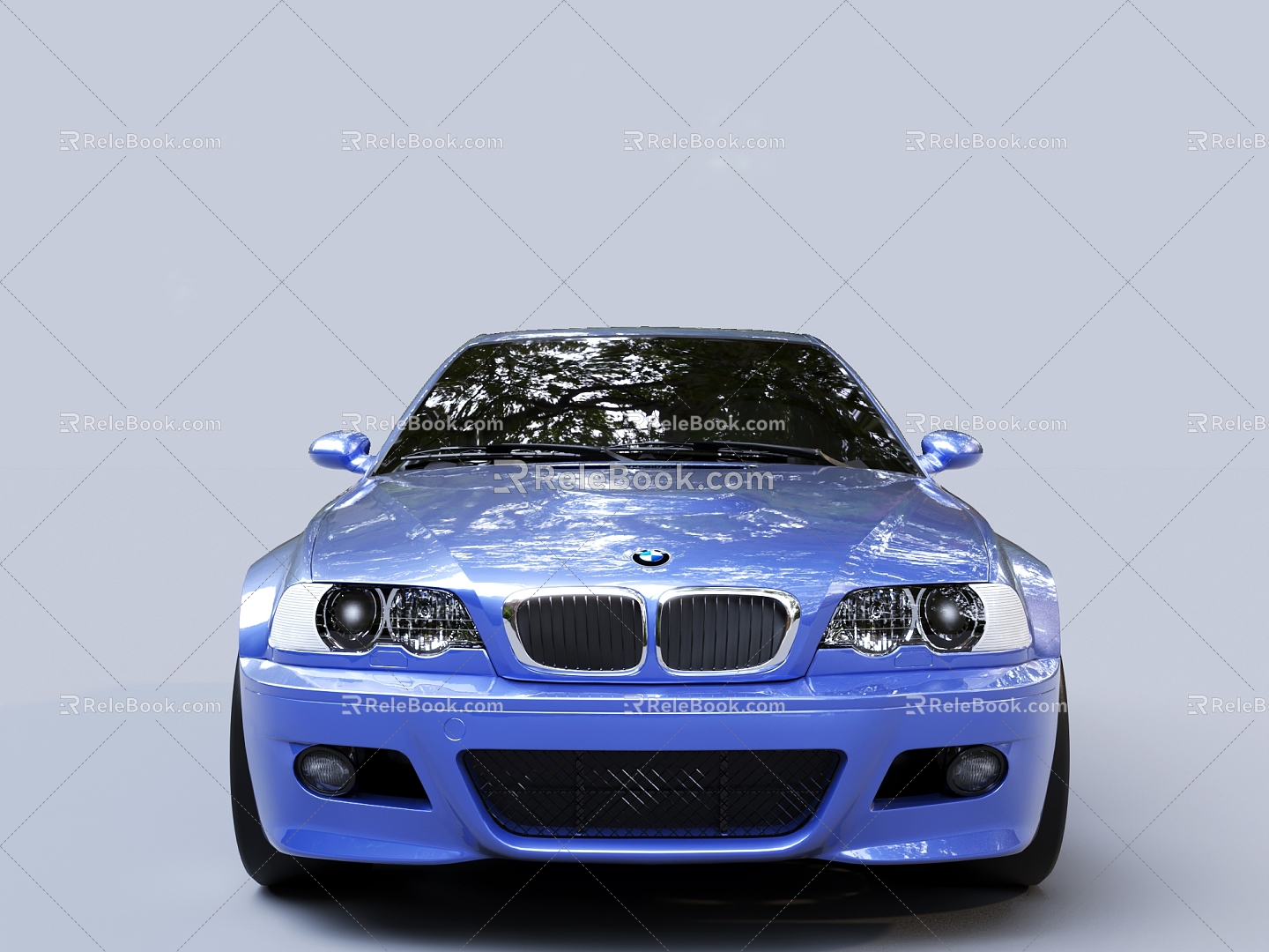 Blue Car BMW Sedan 3d model