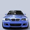 Blue Car BMW Sedan 3d model