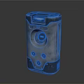 Portable Black Device Housing With Camera Lens Buttons Holes And Indicator Light