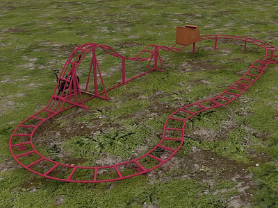 Children's roller coaster Modern roller coaster 3d model Children's roller coaster Modern roller coaster 3d model