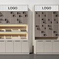 Modern hardware sample color plate display cabinet 3d model