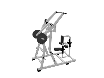 Seated Strength Training Fitness Equipment with Metal Frame Adjustable Seat and Weight Plates 3d model