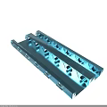 Durable Industrial Metal Slotted Component With Multiple Holes And Grooved Design