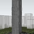 Modern High Rise Office Building With Glass Curtain Wall Exterior Design