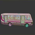 minibus minivan driverless bus school bus van box car 3d model