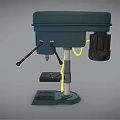 Sturdy Workbench Furniture Featuring Green Drill Press And Yellow Cords