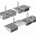 Modern Stainless Steel Kitchen Sink With Double Bowl Single Bowl Drainer And Workstation Design