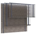 Black Modern Window Blinds Featuring Adjustable Slats And Sleek Contemporary Style 3d model