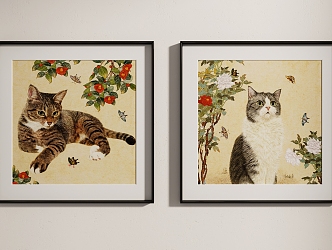 Modern Animal Painting Decorative Painting 3d model