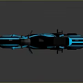 Sleek Futuristic Black Motorcycle With Blue Glowing Neon Lines And Reflection Design