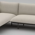 Modern Sectional Sofa With Neutral Upholstery And Different Configurations 3d model