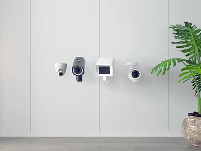 Projection Monitoring With Multiple Wall Mounted Surveillance Cameras In Indoor Space 3d model