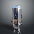 Cylindrical Stainless Steel Industrial Equipment with Transparent Viewing Window Internal Granular Material and Support Legs