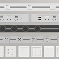 Modern switch socket rail socket 3d model