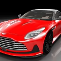 Red Sports Car With Sleek Aerodynamic Body Modern Front Lights And Black Wheels