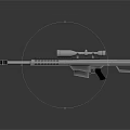 Tactical Sniper Rifle with High Precision Scope Metal Barrel and 3D Rendered Design Details