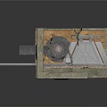Industrial Equipment Installation In Concrete Enclosure With Mechanical Pipes And Gears
