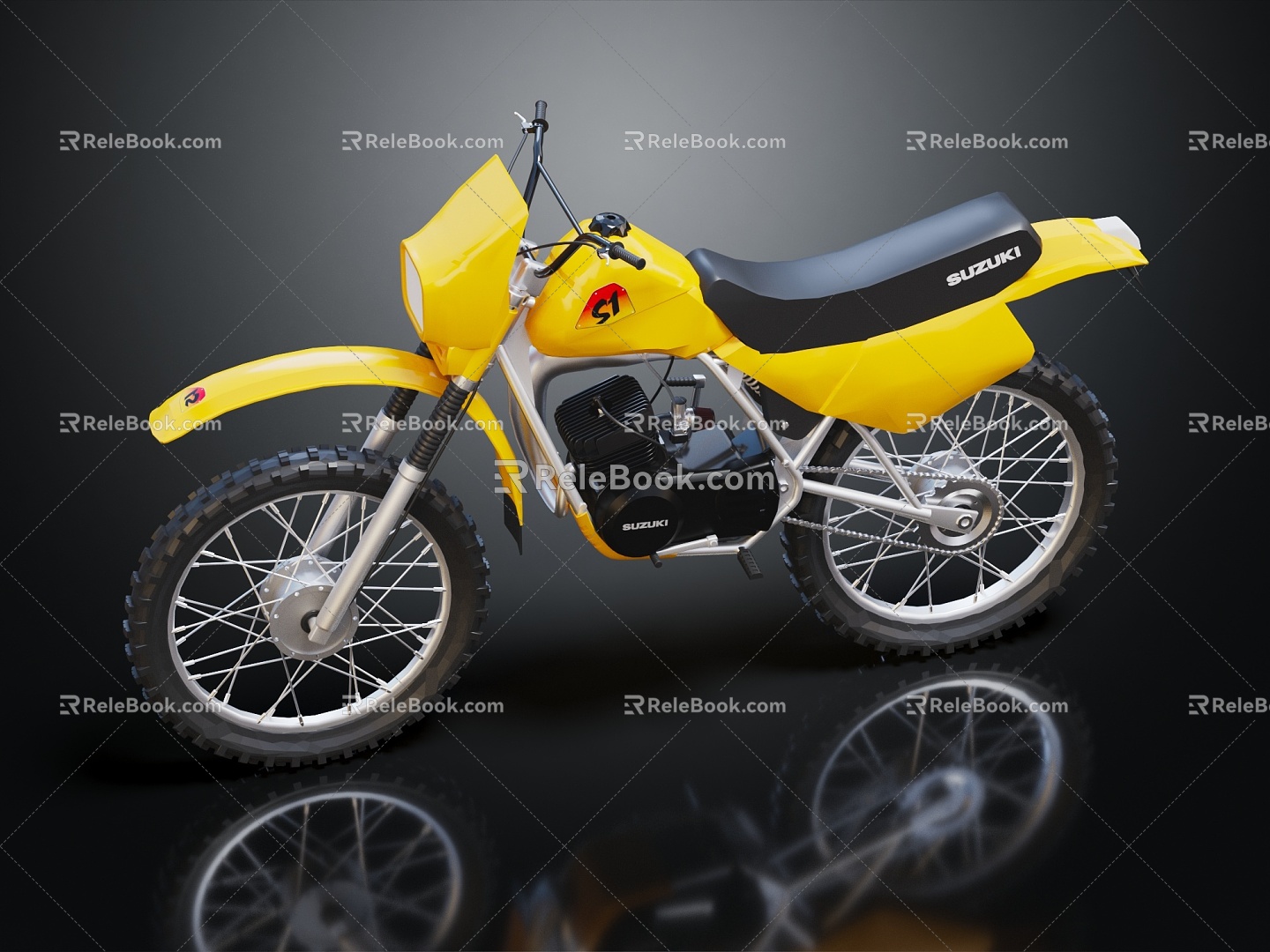 Modern Motorcycle Two-wheeled Motocross Motorcycle 3d model