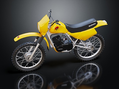 Modern Motorcycle Two-wheeled Motocross Motorcycle 3d model