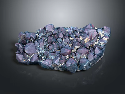 Natural Purple Blue Crystal Stone With Rough Texture And Unique Natural Formation 3d model