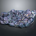 Natural Purple Blue Crystal Stone With Rough Texture And Unique Natural Formation