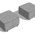 Modern sofa stool 3d model