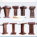 Functional Wooden Podium Desks with Various Designs for Presentations and Events