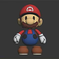 Super Mario Character Figurine With Red Hat Blue Overalls And Brown Boots